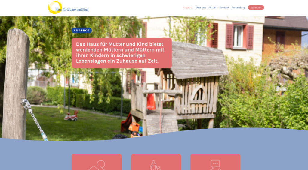 Haus für Mutter und Kind Webseite Webseite Haus für Mutter und Kind Hergiswil